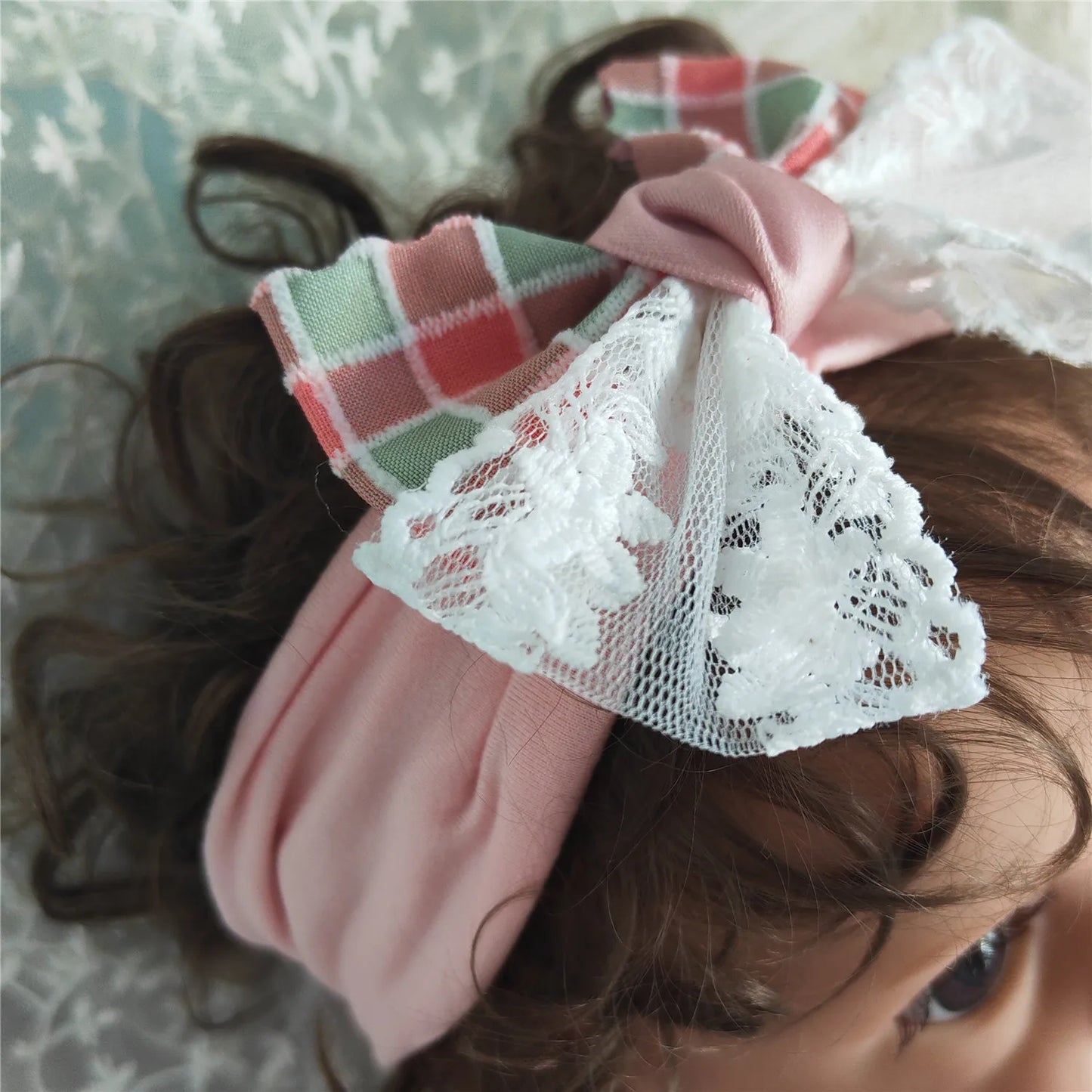 Lace Flower Baby Girl Headband Socks Set