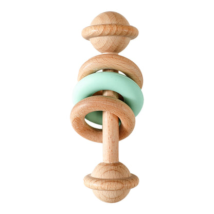 Baby Crochet Rattle Wooden Teether Toy