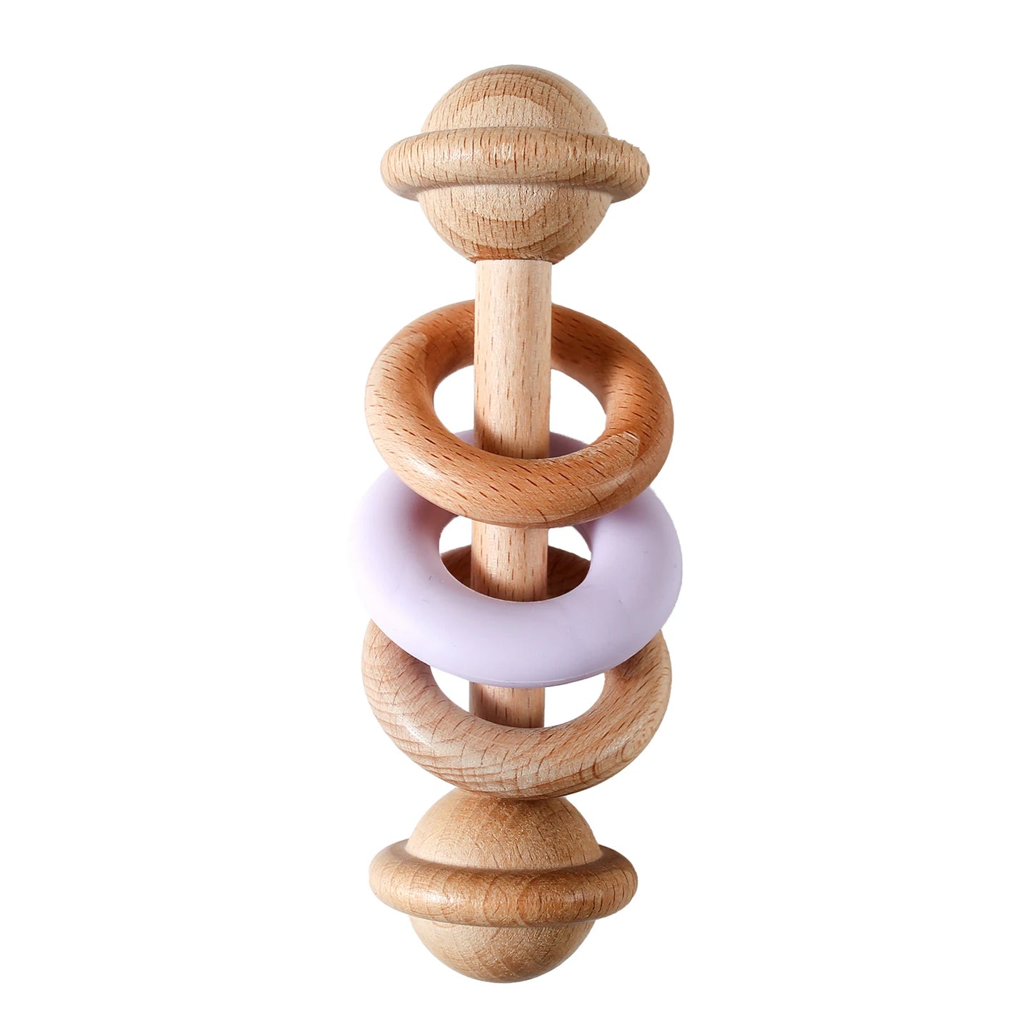 Baby Crochet Rattle Wooden Teether Toy