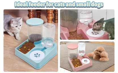 Automatic Cat Feeder Water Dispenser Set