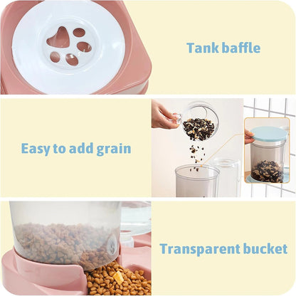 Automatic Cat Feeder Water Dispenser Set