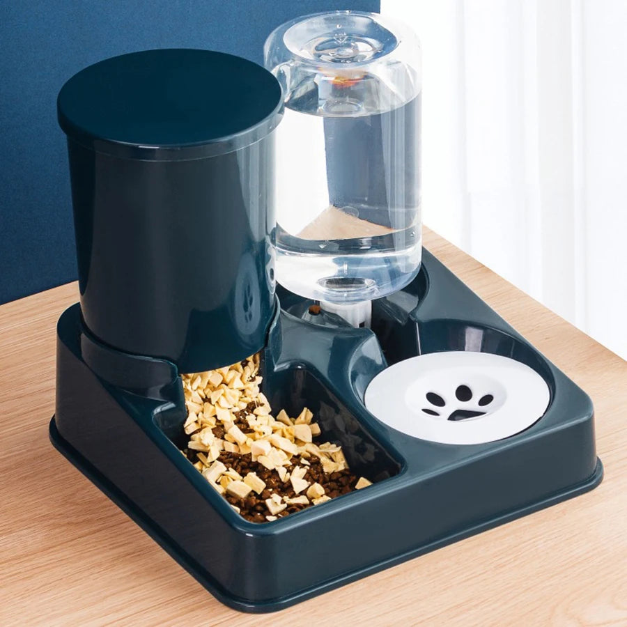 Automatic Cat Feeder Water Dispenser Set